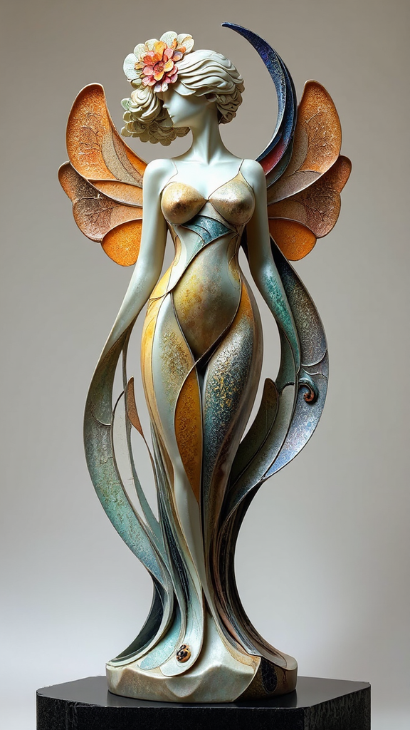 Abstract Art Nouveau sculpture