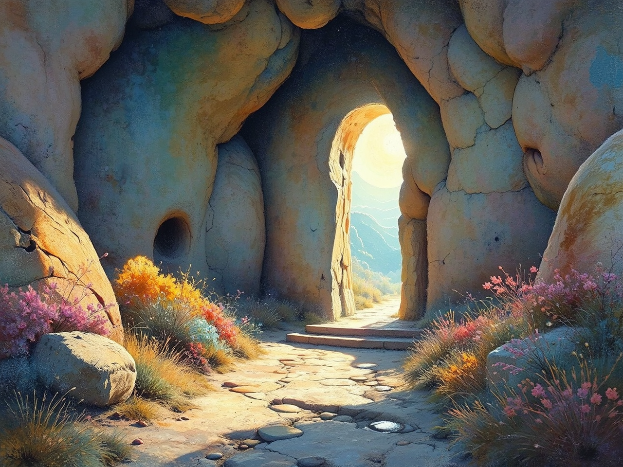 Artwork featuring a colourful