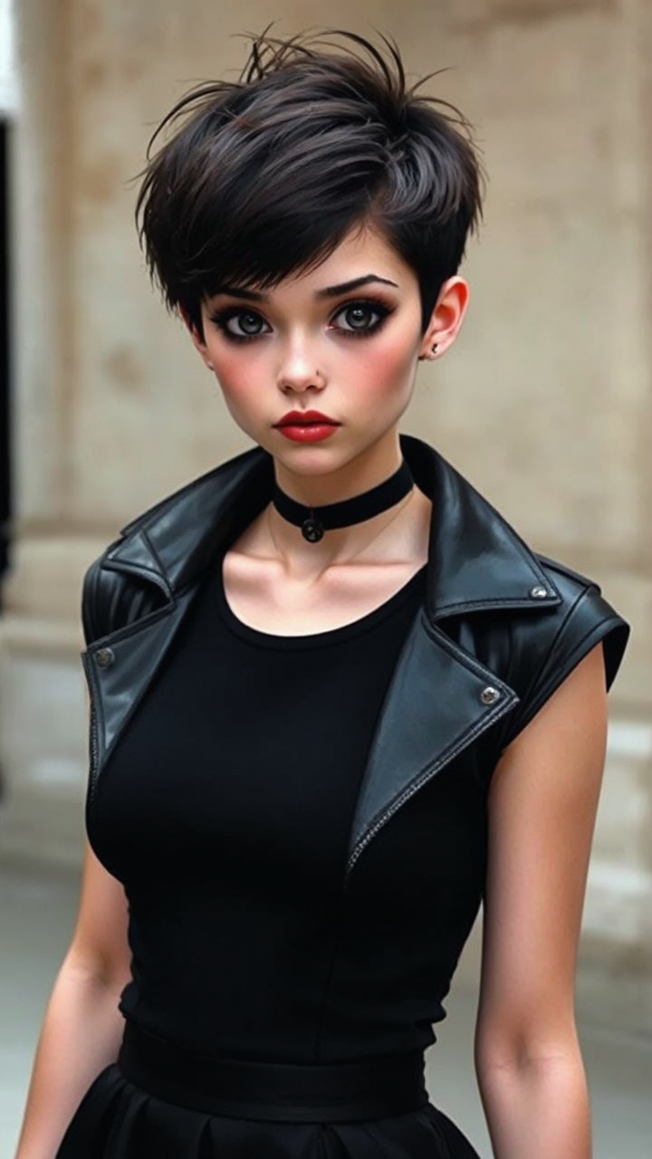 A young person in