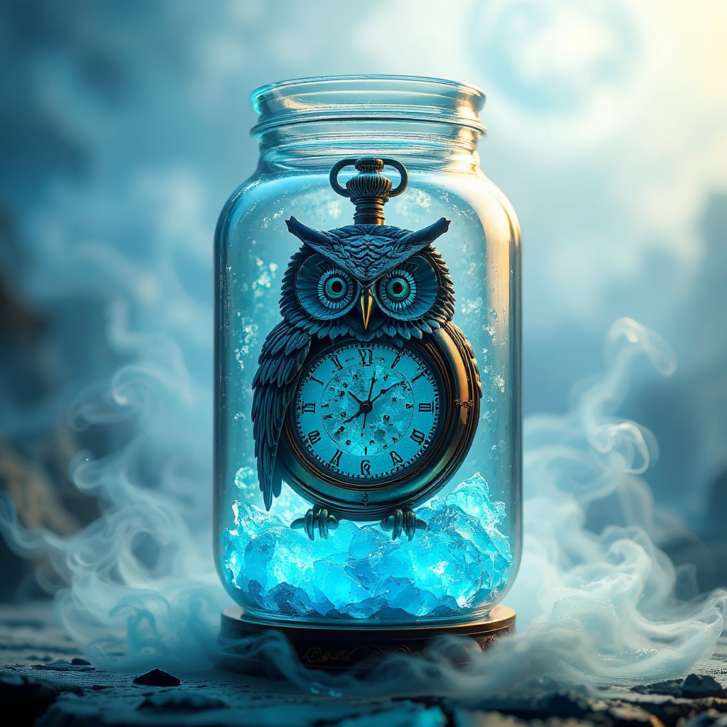Steampunk owl in a