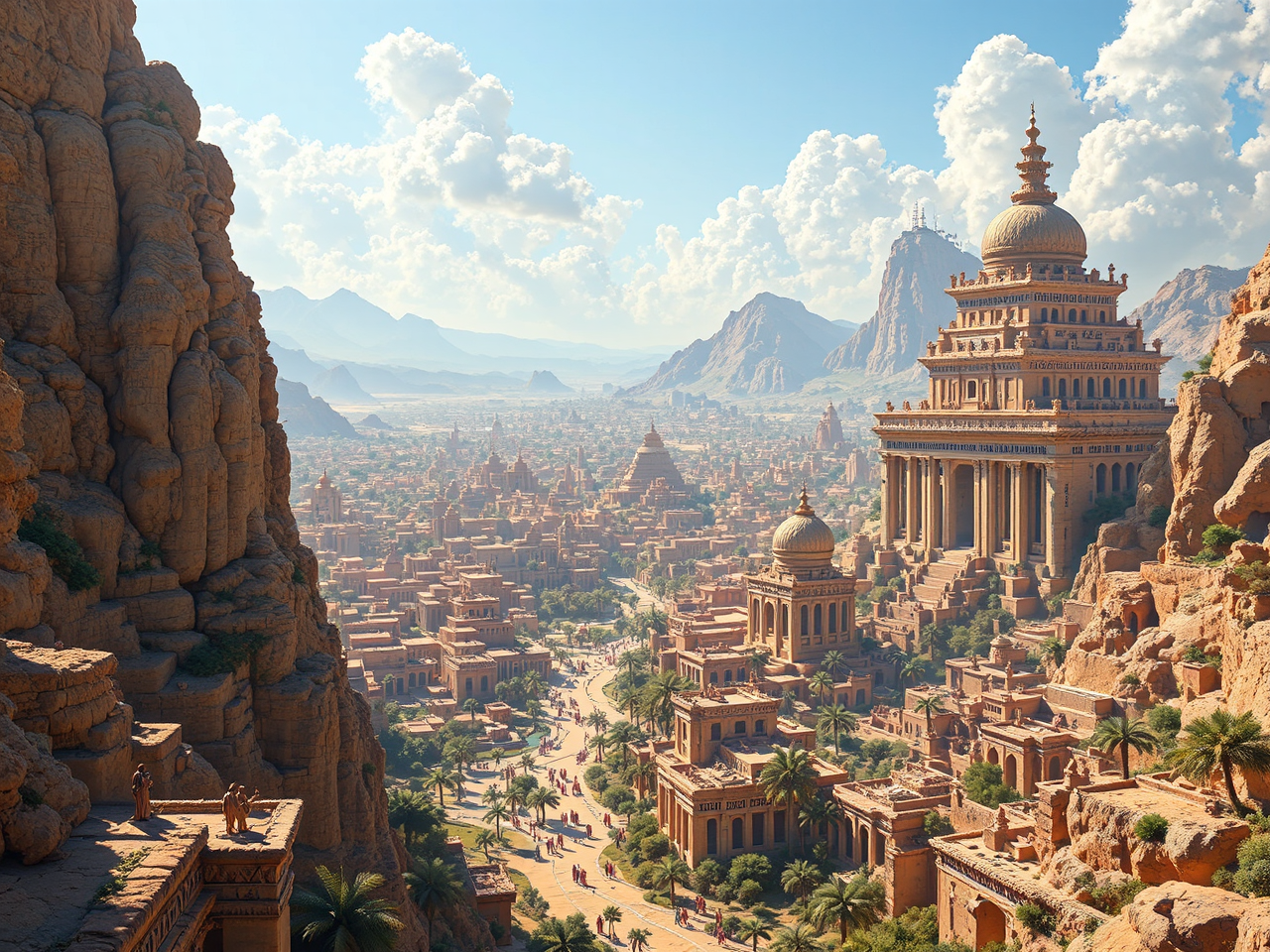 Ancient Babylon cityscape in