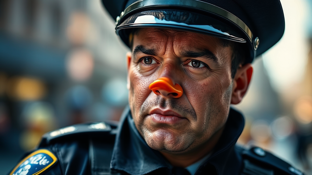 Police arresting a rubber