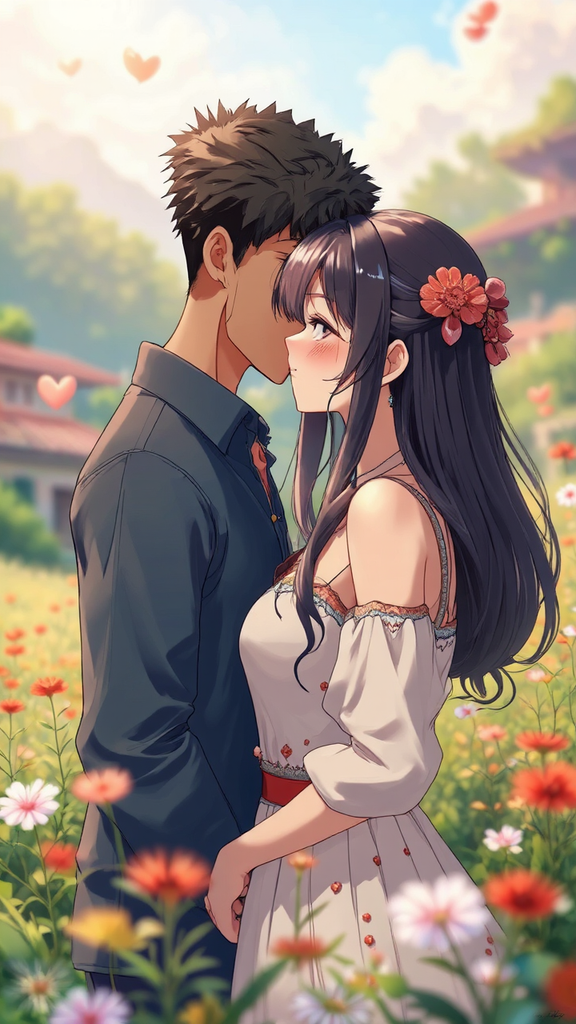 Anime girl with Indian