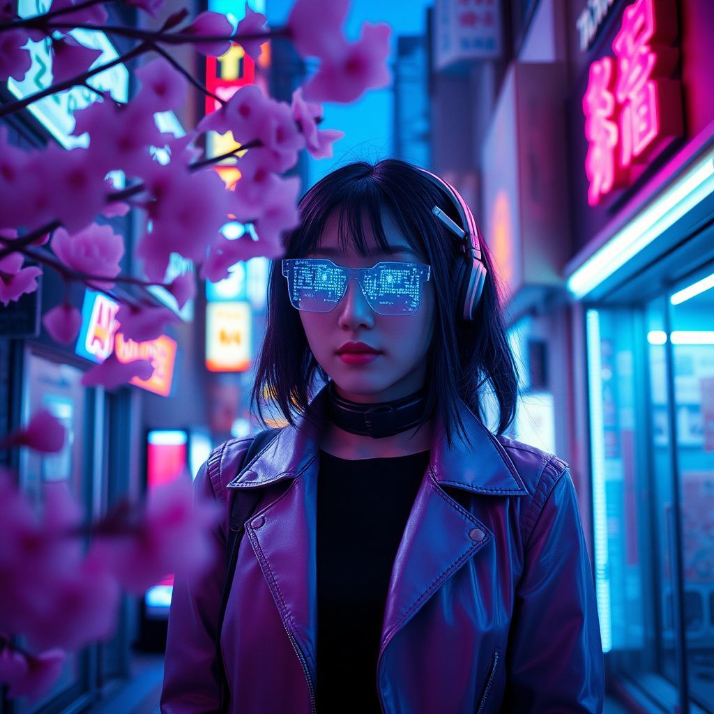 A cybernetic Japanese woman