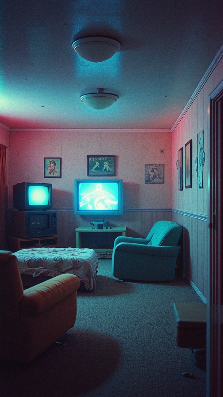 Motel room with a