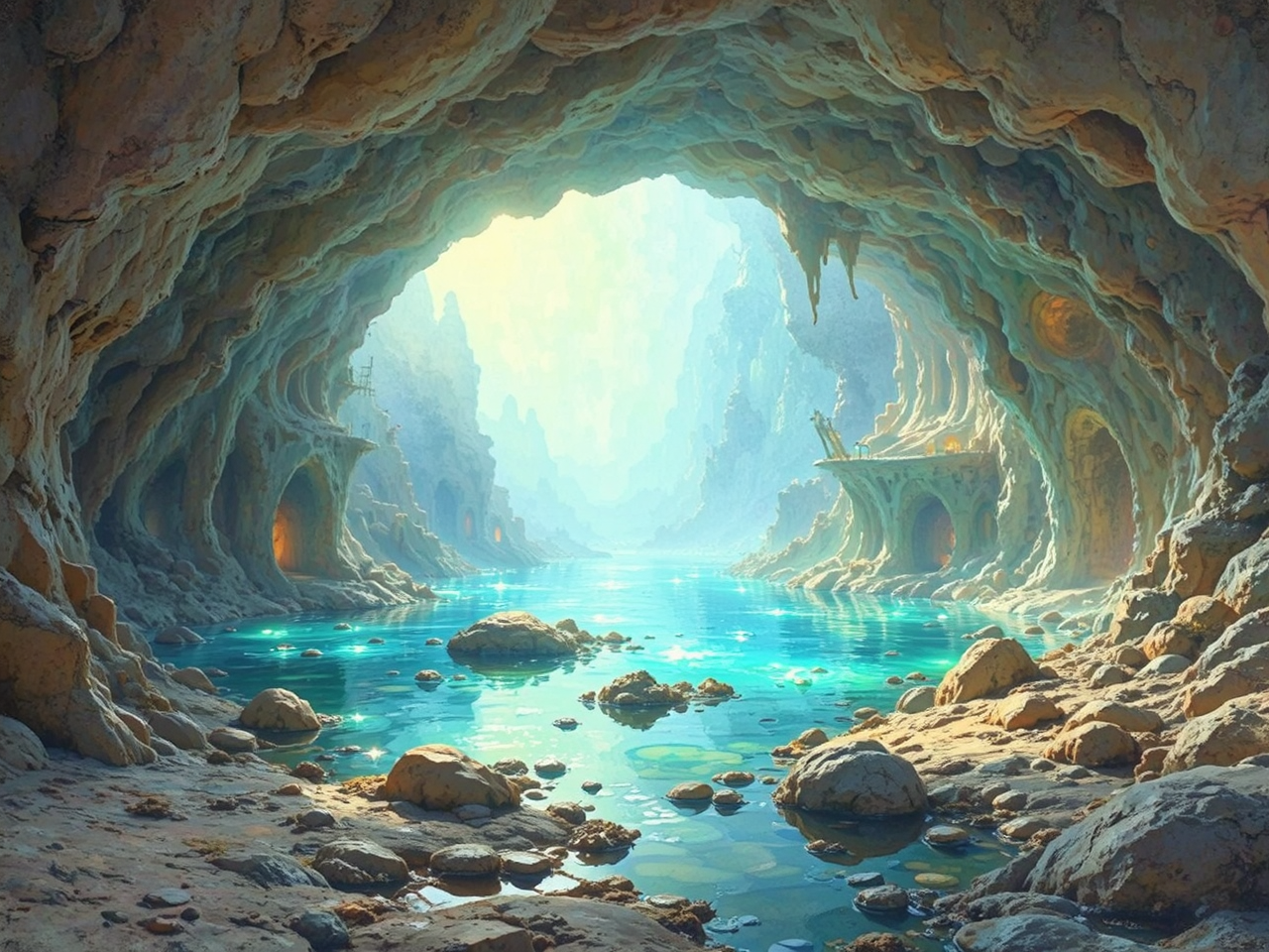 Epic underground city with
