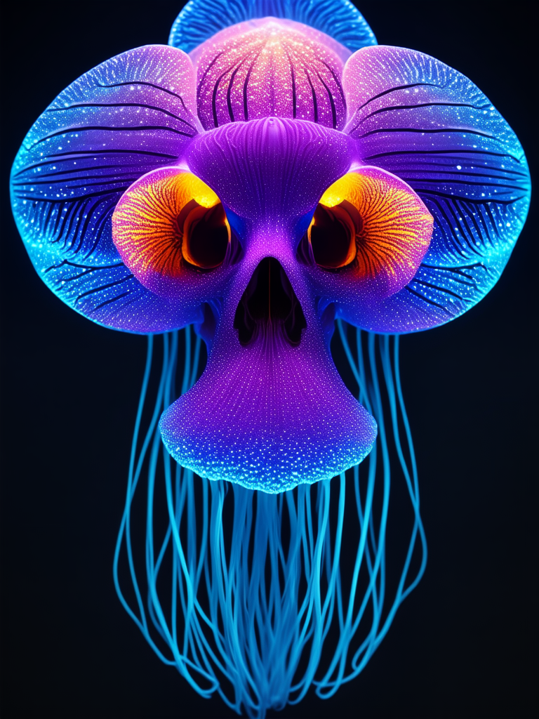 Dichroic jellyfish in a