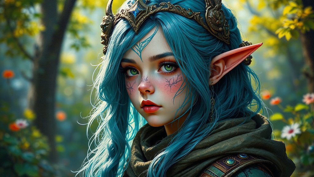 Girl in fantasy portrait.