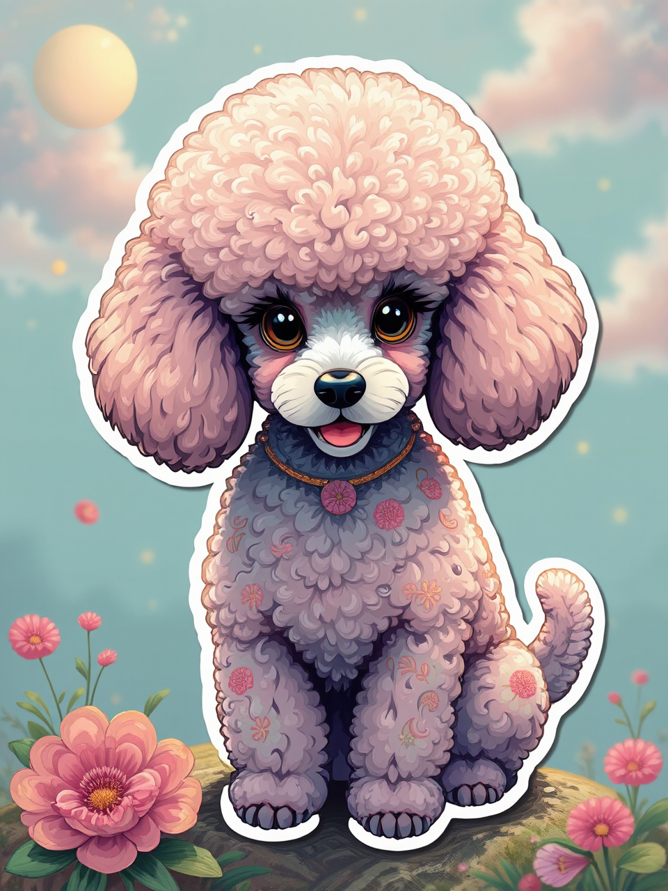 Vibrant sticker design of