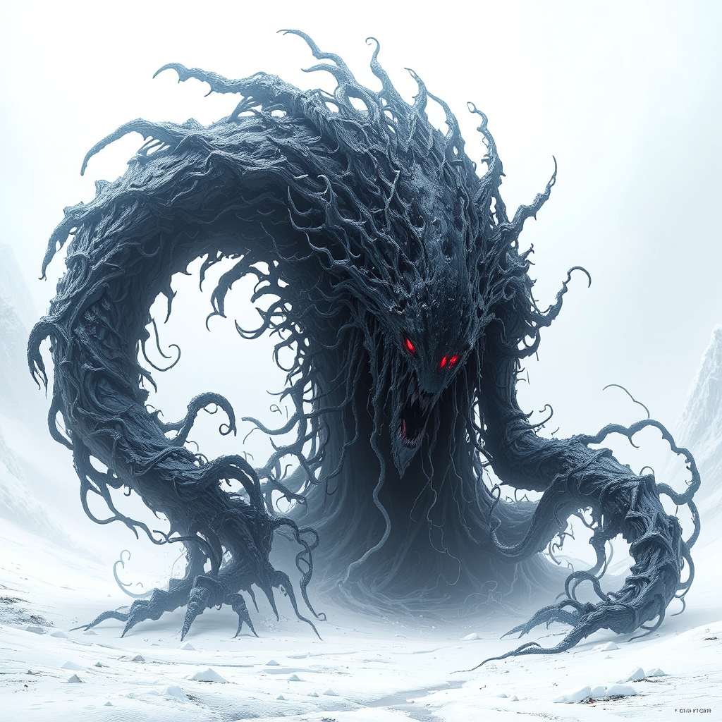 Void creature in snowy