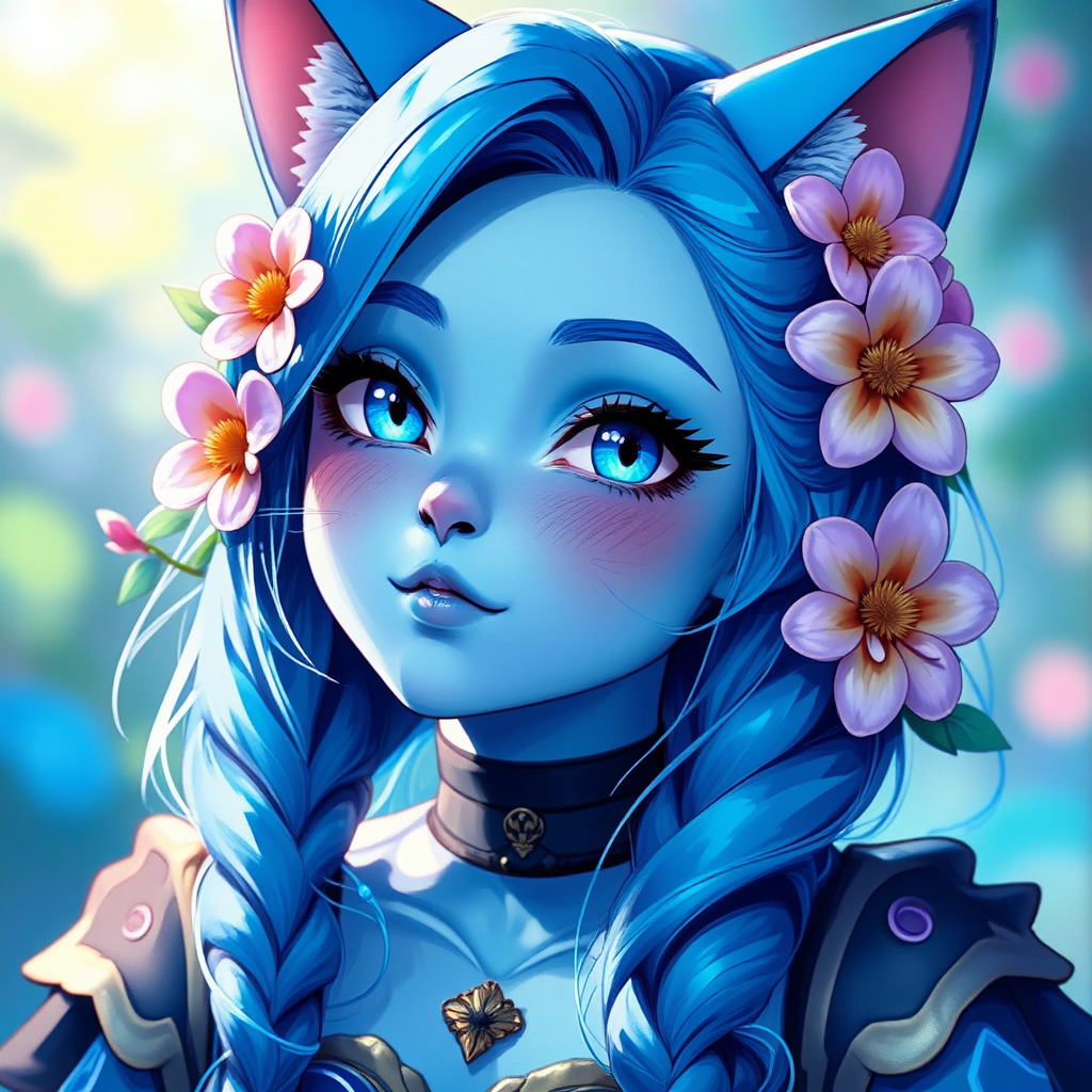 Cute cat girl with