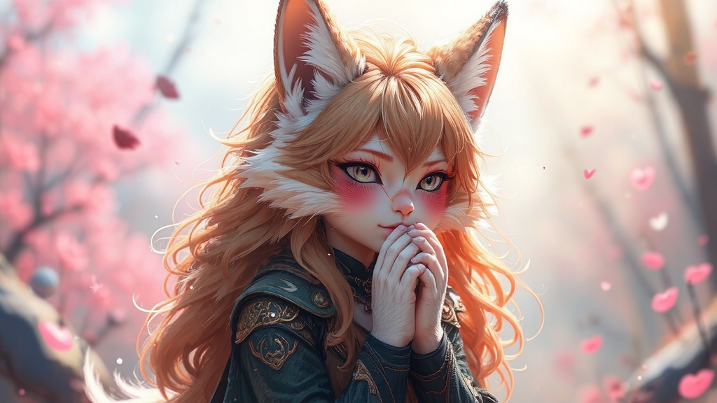 A fox hugs a