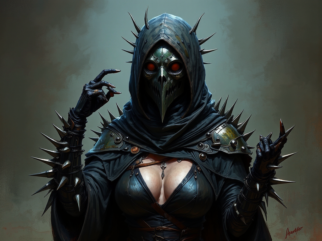 Female mage in plague