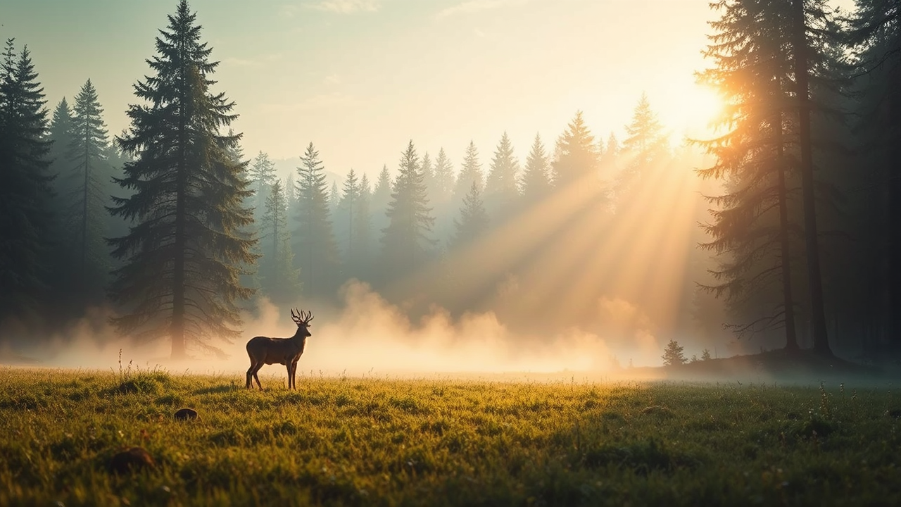 A lone deer in