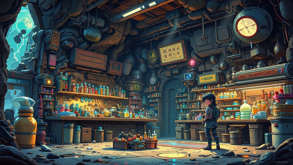 Sci-fi junkshop with fantasy