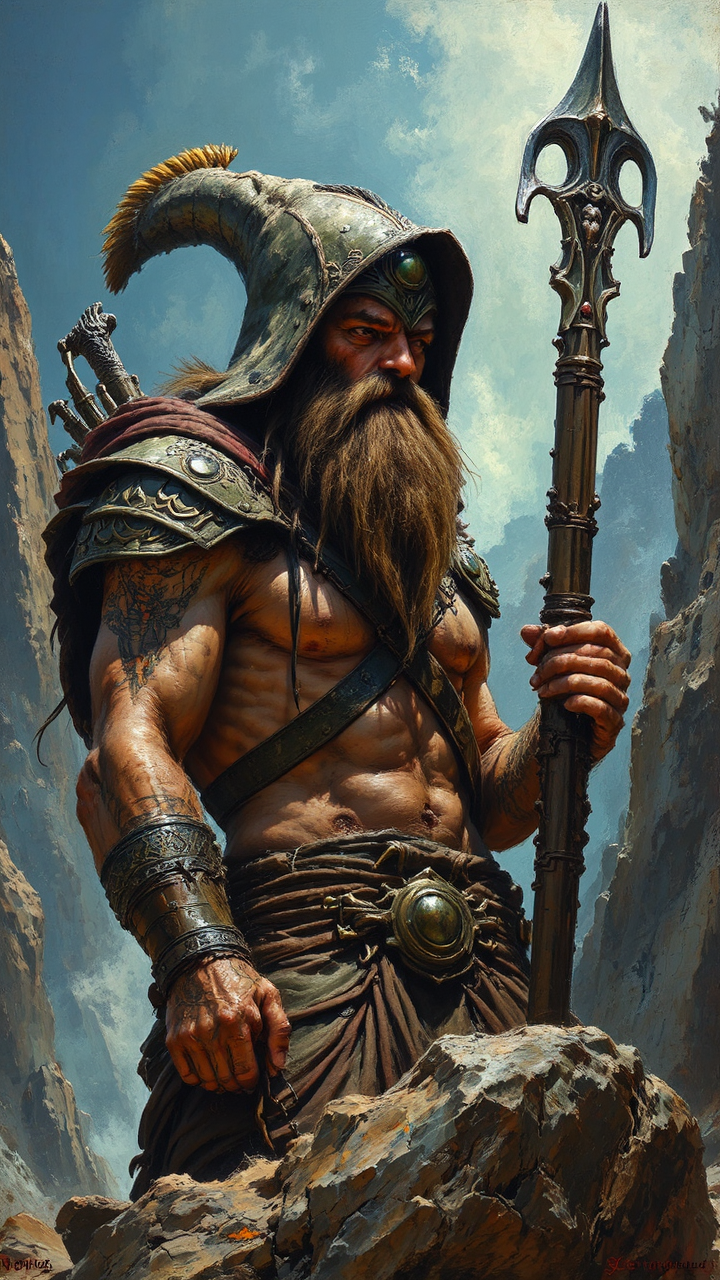 Painting of an alchemist