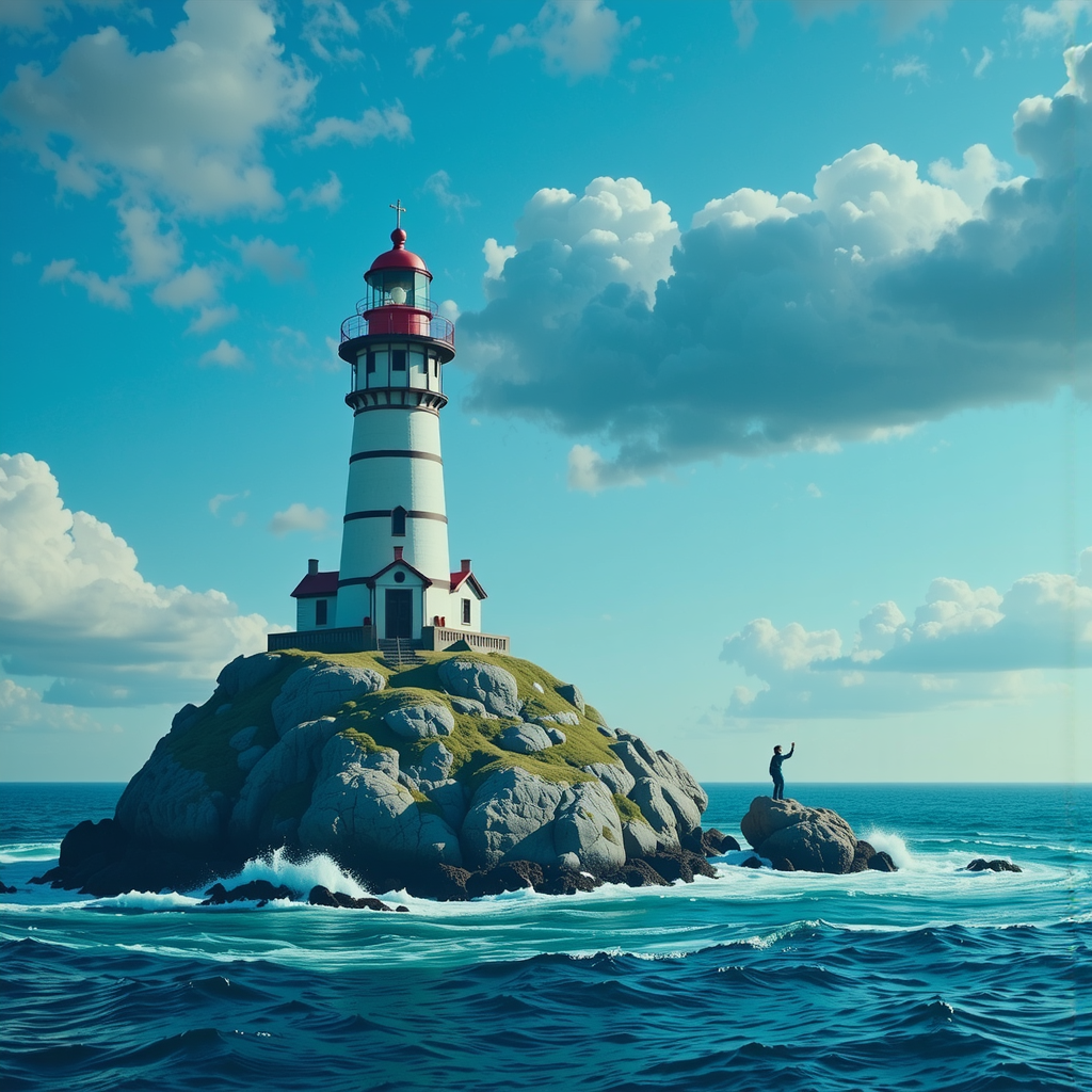 A beautiful lighthouse on