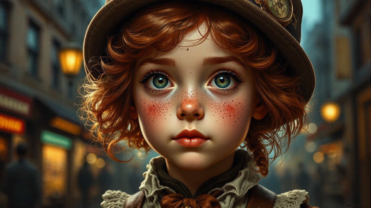 Young girl with steampunk