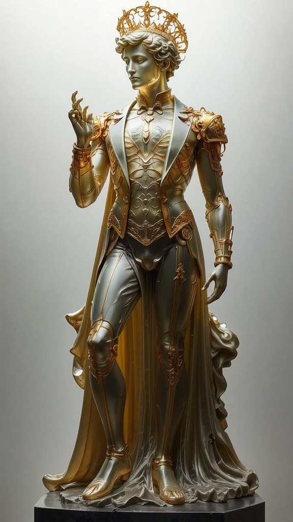 Aristocrat in ornate attire.