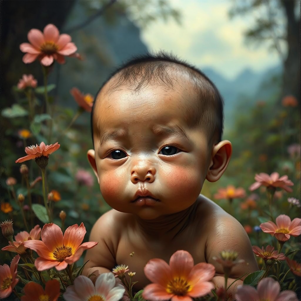 Baby in scenic Philippine