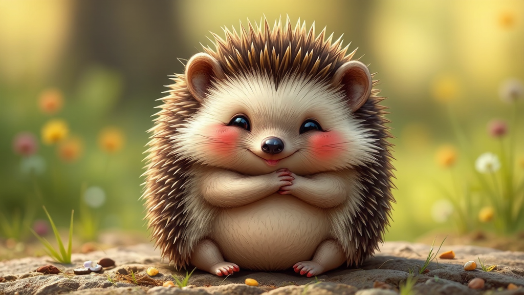 Cute hedgehog in a