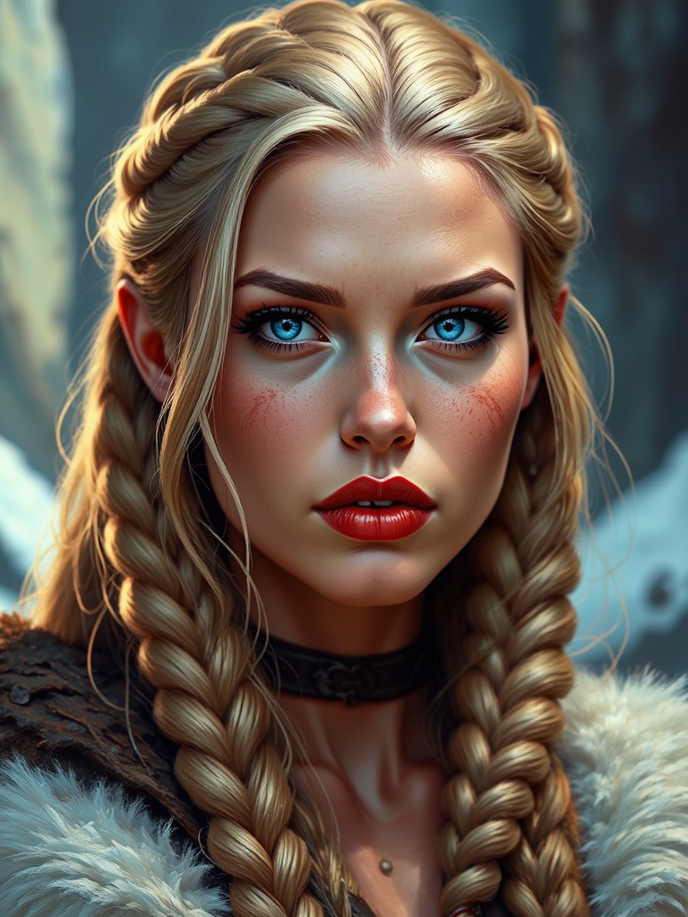 Northern blonde female barbarian