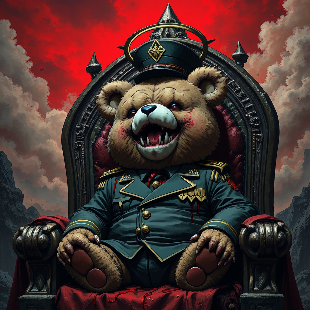Teddy bear in military