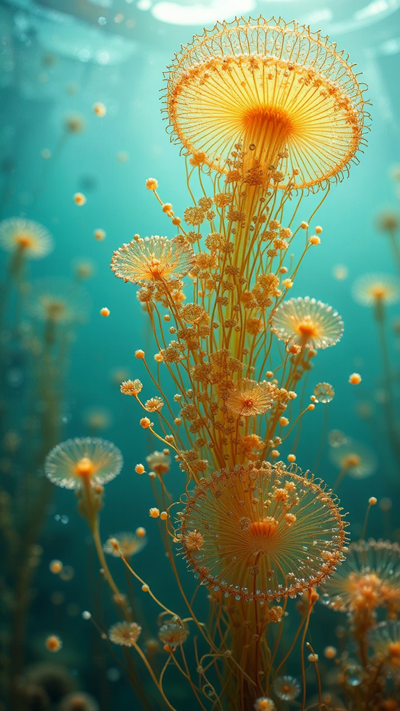 Algae cells with concentric