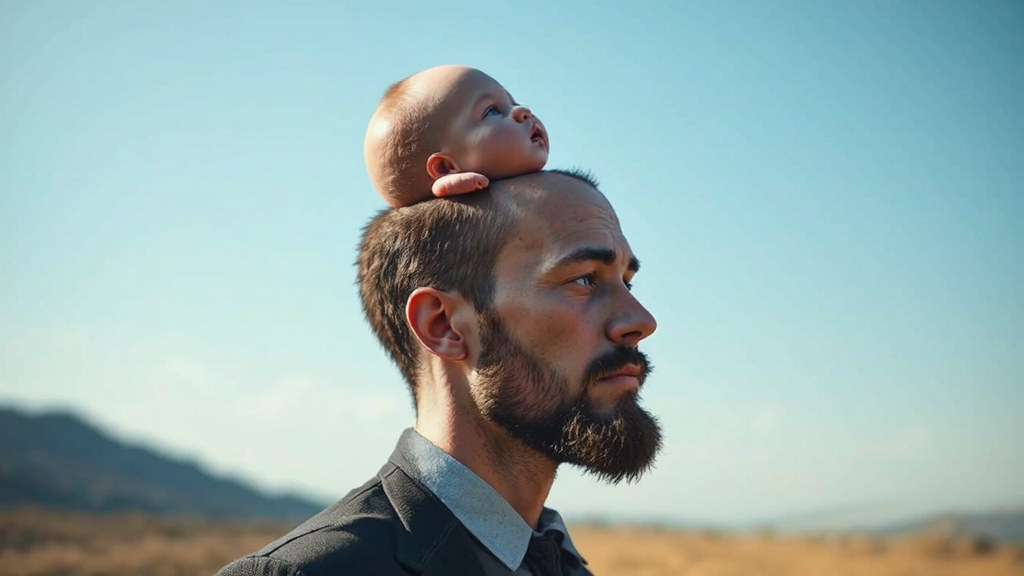 Man and baby with
