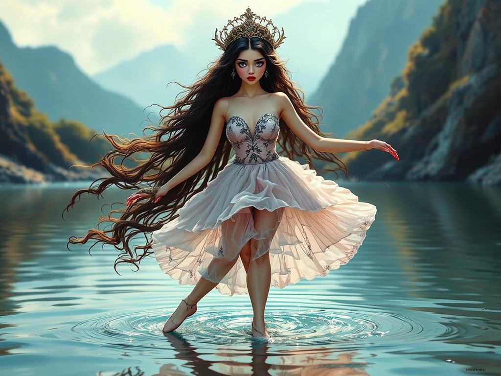 Byzantine goddess walks on
