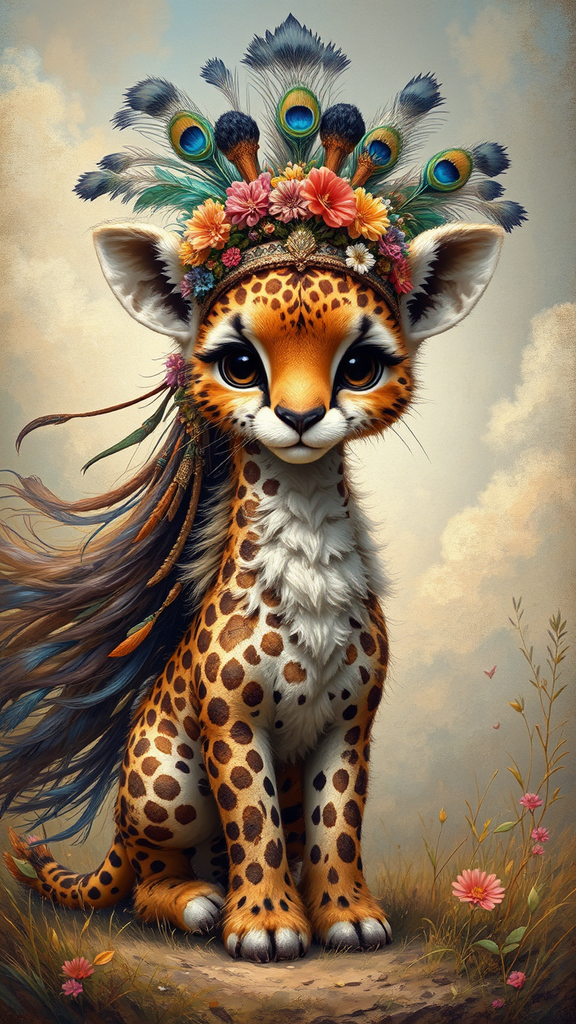 Hybrid animal with flowing