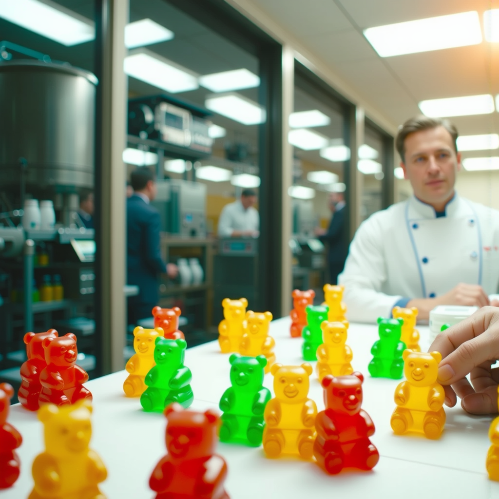 Gummy bears being mass