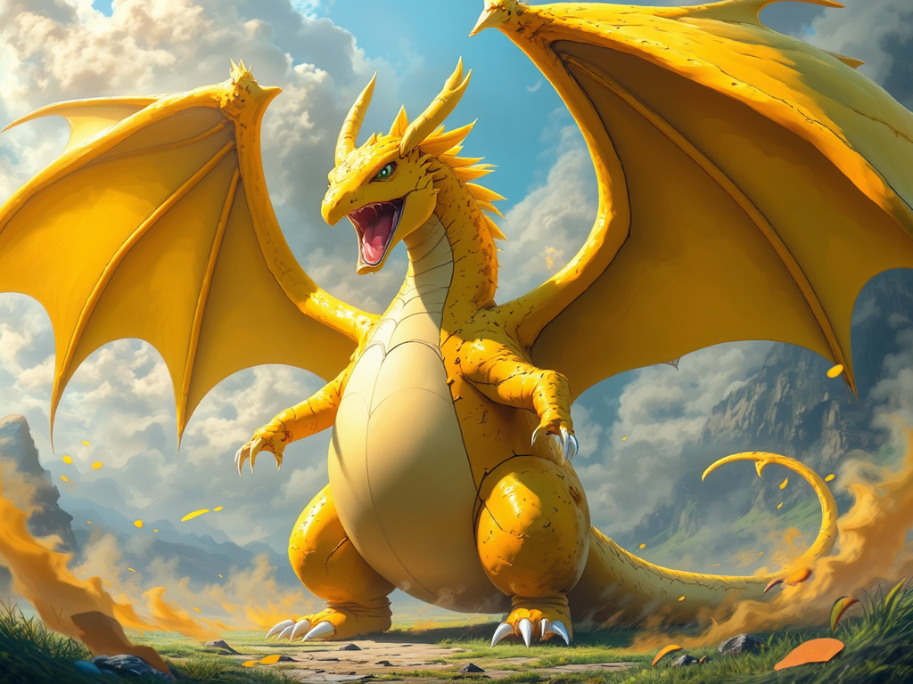 A big yellow dragon