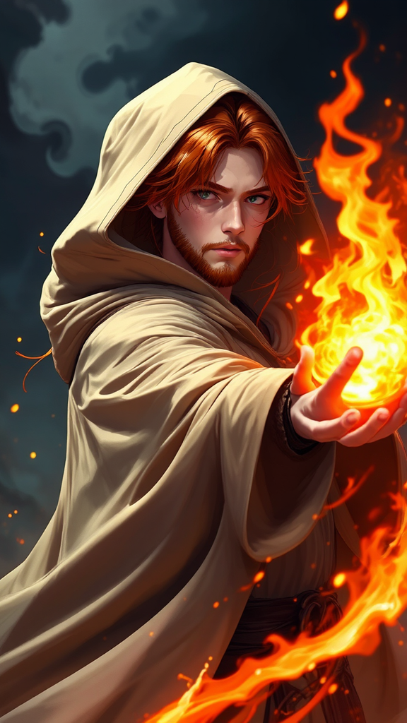A male anime sorcerer