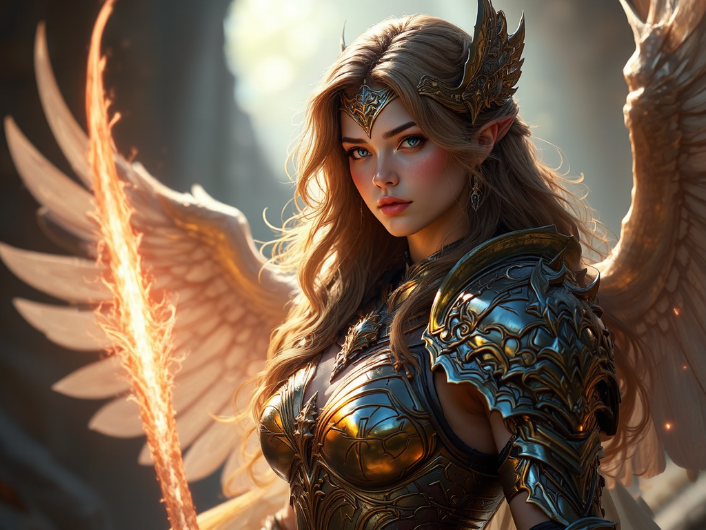 Female warrior in phoenix