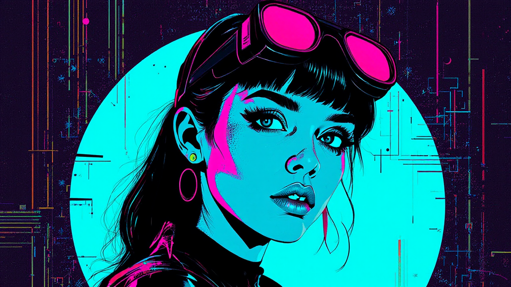Cyberpunk Pop Art Portrait