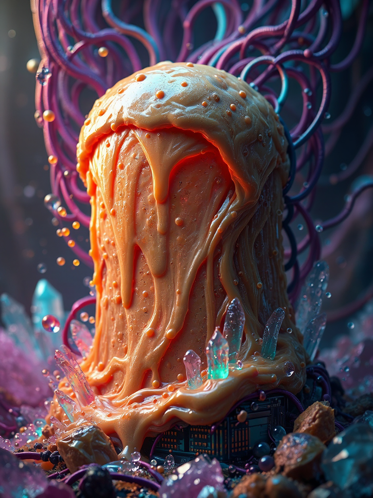 A futuristic, glowing digital
