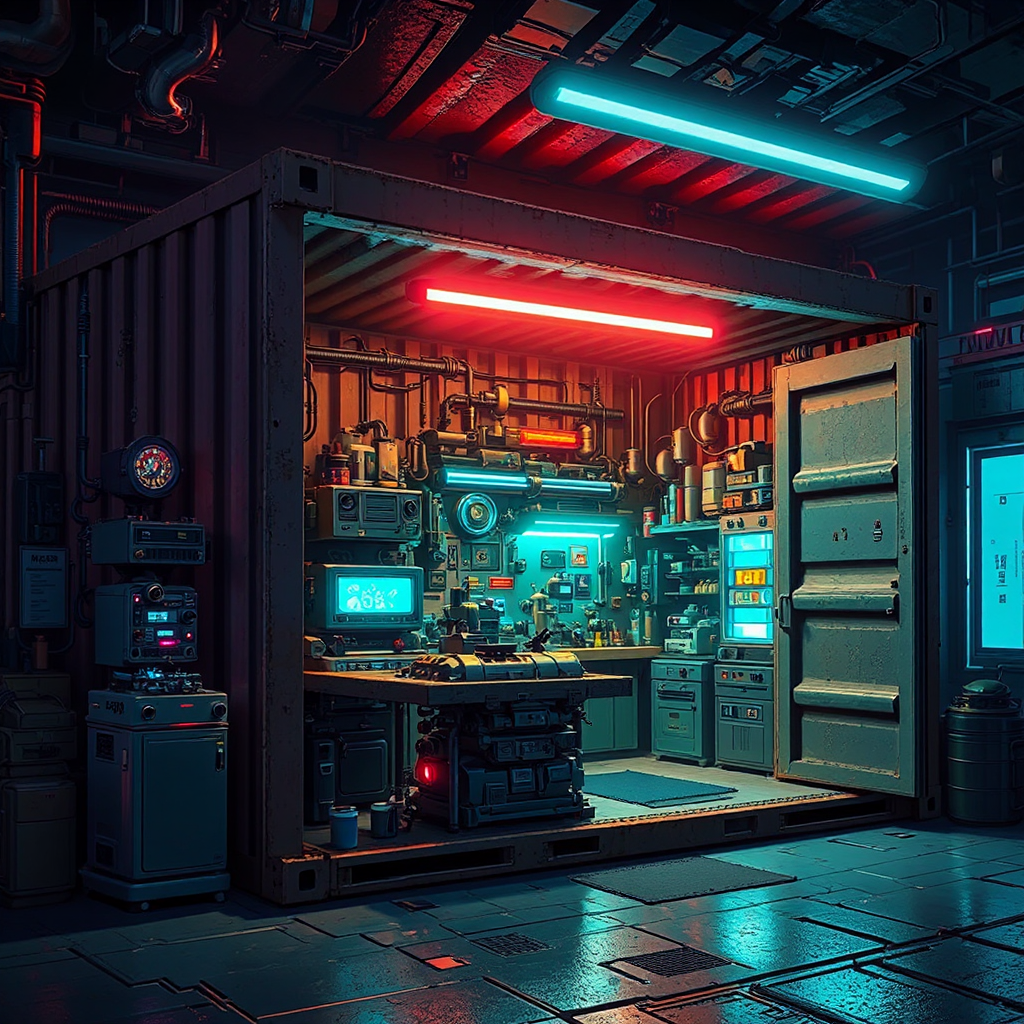 Sci-fi machine shop in