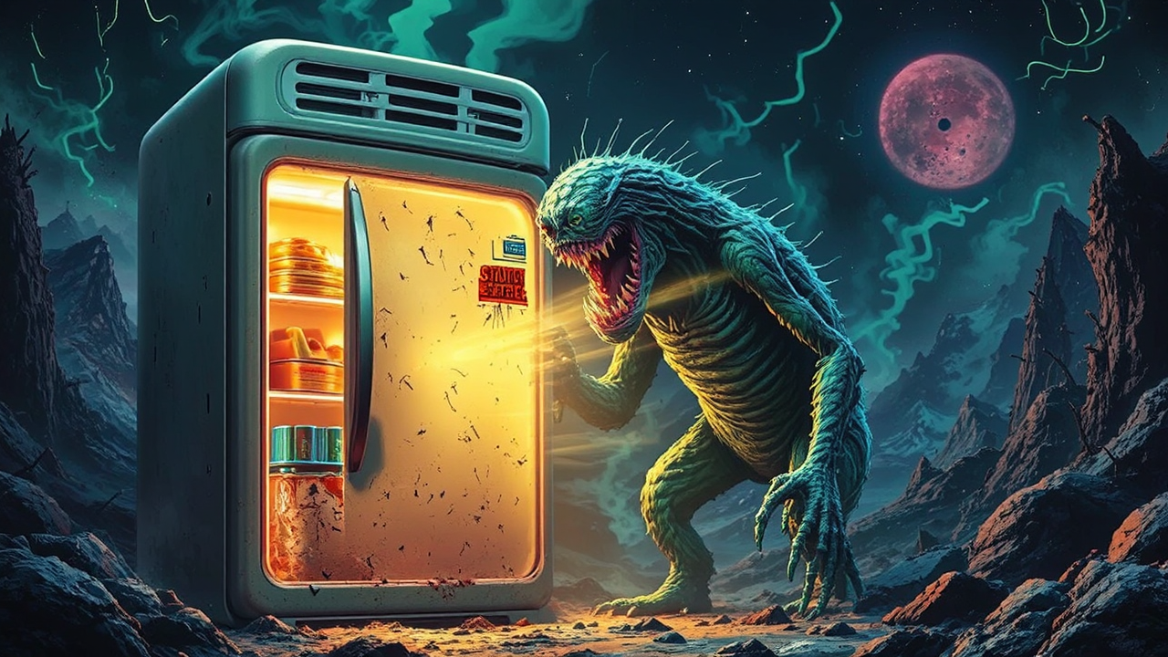 Fridge monster in a
