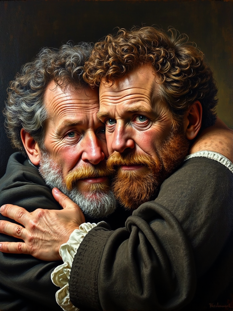 A Renaissance-style portrait of
