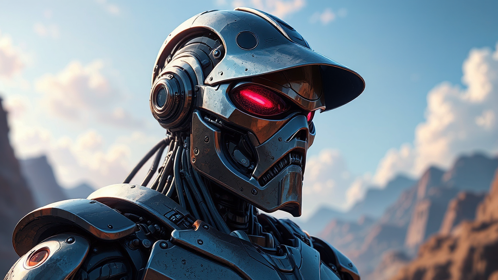 Cyborg robot ninja with
