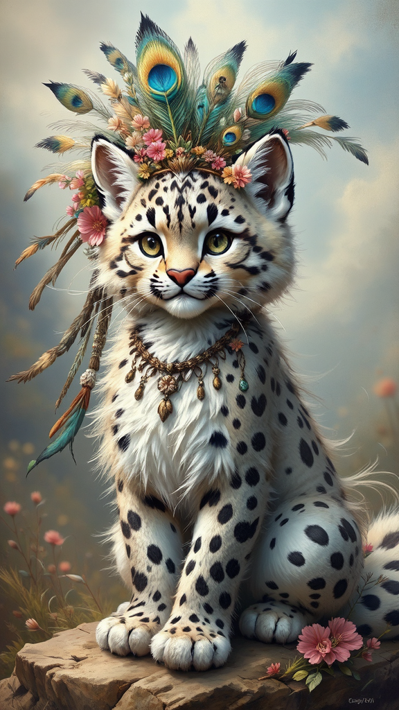 Baby animal with long