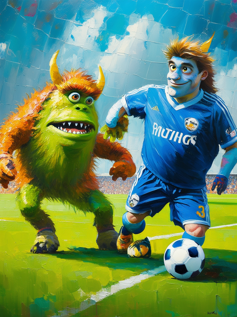 Monsters playing a game
