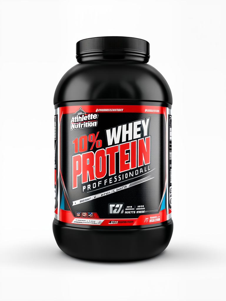 Bottle of protein powder