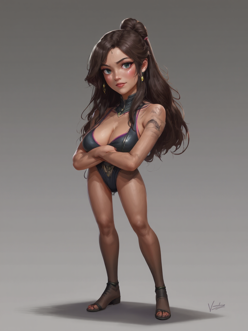 Girl with dark skin
