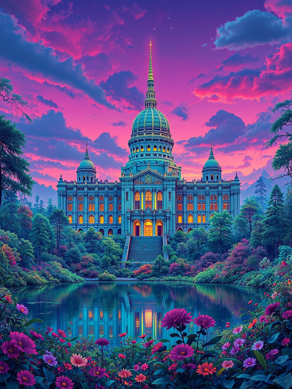 Abandoned parliament building at