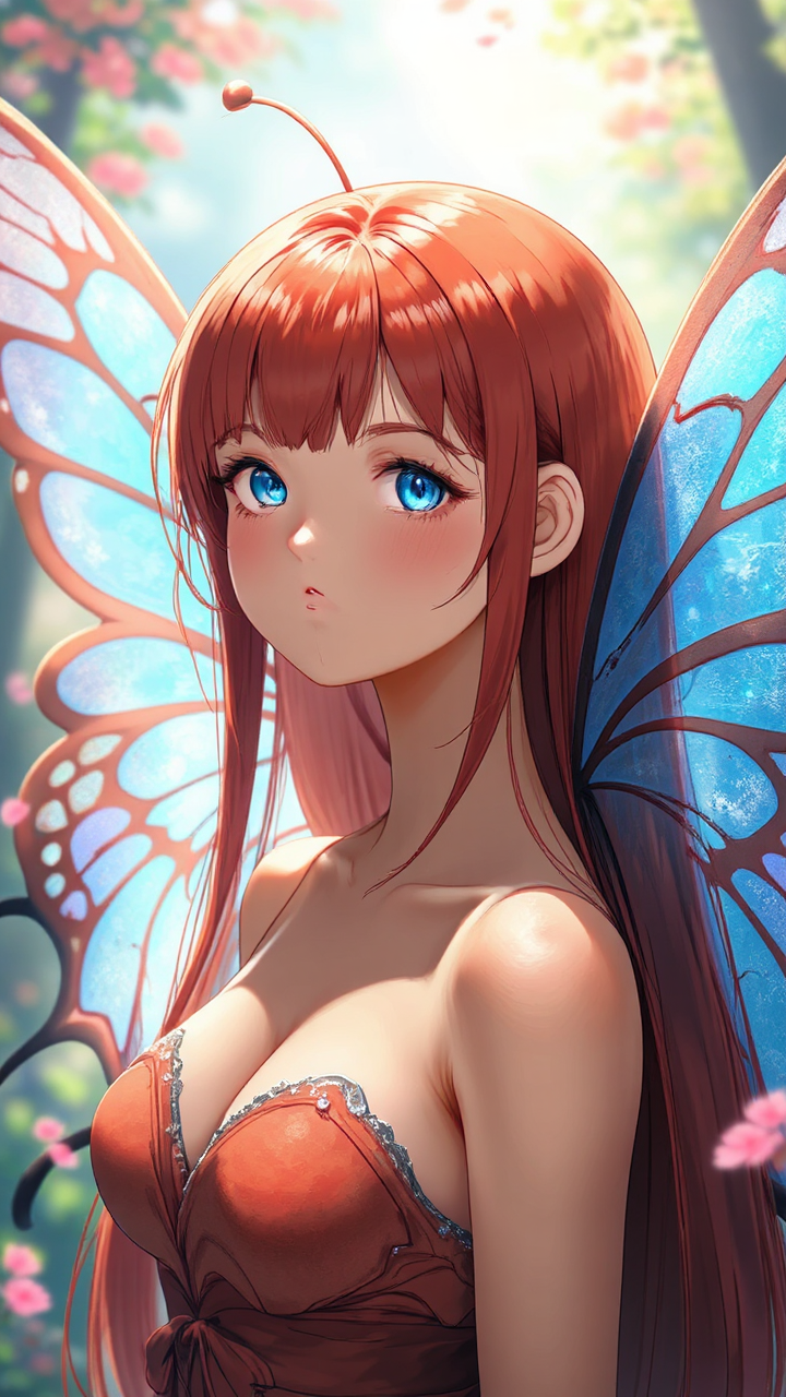 Fairy with butterfly wings