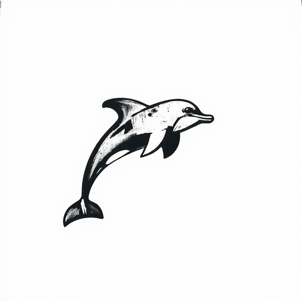 Dolphin in Banksy style