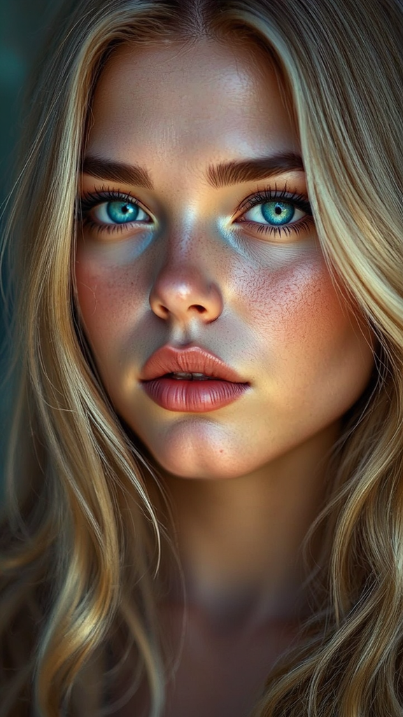 Centralized close-up portrait of
