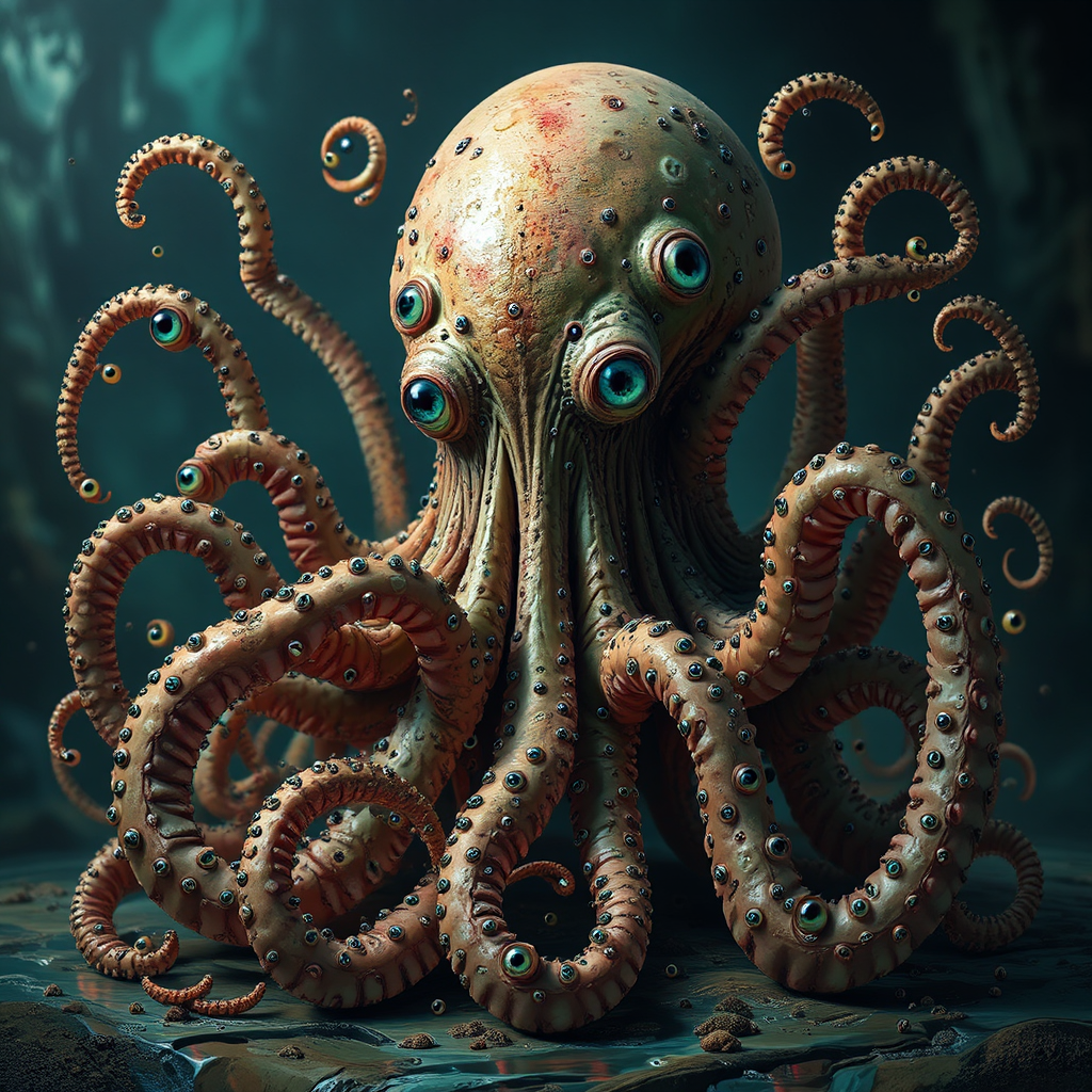 Tentacled creature with numerous